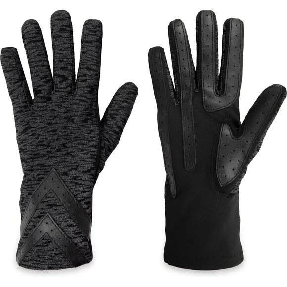 Women's Spandex Gloves Touchscreen Warm Fleece Chevron All Weather Small